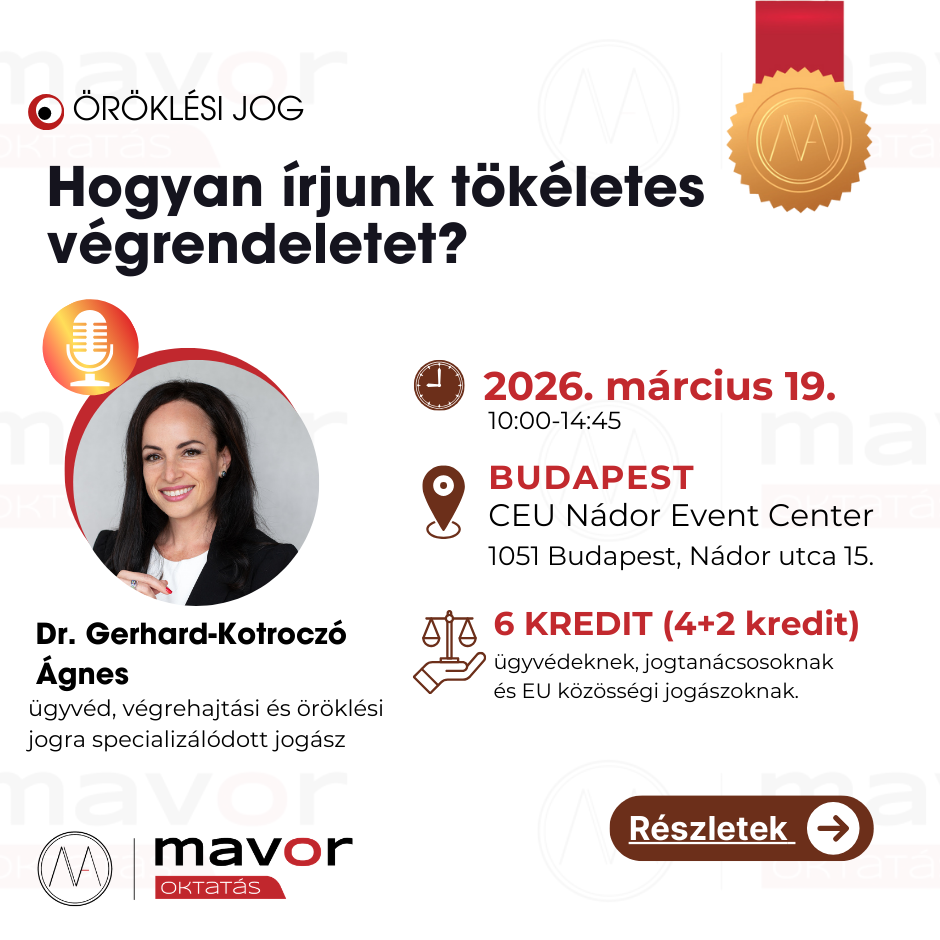 Hogyan írjunk tökéletes végrendeletet? – ÉLŐSZAVAS (4+2 kredit) – 03.19.